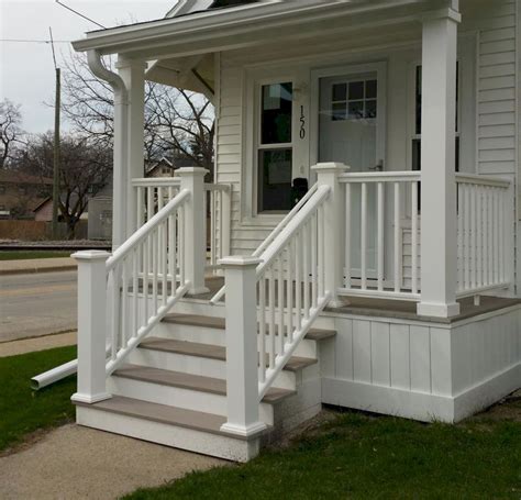 white front porch railing ideas